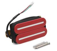 Mokassy - Micrófono con mango de alta oble micrófono Humbucker Hot Rail rojo