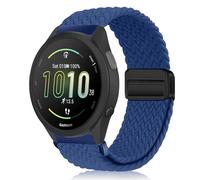 MokaZii 20mm Correa Compatible con Garmin Forerunner 570 42mm/165/165 Music/Vivoactive 6/5/Approach S44/S50, Nailon Brazalete Unisex, Magnética Elásticos Correas para Garmin Venu Sq 2 - Azul