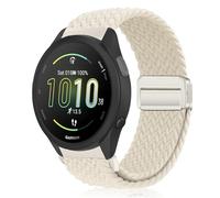 MokaZii 20mm Correa para Garmin Forerunner 570 42mm/Vivoactive 6/5/Approach S44/S50/Forerunner 165/165 Music/Vivomove Trend, Nylon Elástica Pulsera Compatible con Garmin Venu Sq 2 (Luz Estelar)