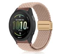 MokaZii 20mm Correa para Garmin Forerunner 570 42mm/Vivoactive 6/5/Approach S44/S50/Forerunner 165/165 Music/Vivomove Trend, Nylon Elástica Pulsera Compatible con Garmin Venu Sq 2 (Marrón Frío)