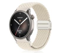 MokaZii 22mm Correa compatible con Amazfit Balance 2 /Amazfit Bip 6/Balance/Bip 5/Cheetah/Cheetah Pro/Pop 3S, Nylon Elástica Pulsera Compatible con Amazfit GTR 4/GTR 3 Pro/3 (Luz Estelar)