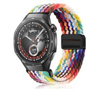 MokaZii 22mm Correa para Huawei Watch 5 46mm / 4/4 Pro/Ultimate/Buds / GT5 46mm / GT5 Pro / GT4 / GT 3, Nylon Elástica Pulsera Compatible con Huawei Watch GT Runner (Arcoiris Oficial)