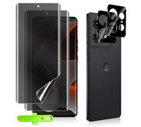 MokaZii Protector de Pantalla para Motorola Edge 50 Pro 5G, [2+2 Piezas] Privacidad Film + Cristal Templado Protector Lente Cámara, 9H Dureza, Anti-Espion TPU Protector de Pantalla para Edge 50 Pro