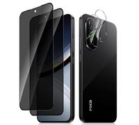 MokaZii Protector de Pantalla para Xiaomi Poco F7 5G, [2+2 Piezas] Privacidad Film + Cristal Templado Protector Lente Cámara, 9H Dureza Anti-Espion Protect Pantalla para Xiaomi Poco F7