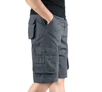 MOKBAY Bermudas Largas con Bolsillos Pantalon Trabajo Liso Shorts Gris Oscuro Pantalon Corto Chino Hombre Hombre Oferta Flash Pantalones Cortos Trabajo Calções Homem Gris Oscuro 3XL