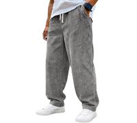 MOKBAY Calcas Fato Treino Homem Gris Pantalón Jogger Hombre Pana Ropa con Bolsillos Deportiva Pantalones de Pana Ancho Pantalon Trabajo Pantalones Trabajo Hombre Gris M