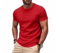 MOKBAY Camisa Manga Corta Hombre Deportivas Camisetas Gym Ropa T-Shirt Manga Corta Lisas Trabajo Rouge Mis Pedidos Realizados Camiseta Blanca Hombre Rouge XL
