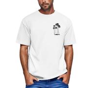 MOKBAY Camiseta Interior Hombre Camisetas Negras Camisas Manga Corta Hombre 3XL Blanco Tecnicas con Estampada de Coco Oversized Tshirt Ofertas Primavera Manga Corta Ropa de Trabajo Blanco M