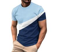 MOKBAY Camiseta Tecnica Hombre Camisetas Negras Marca Azul Cielo Manga Corta Tshirt Homem Ropa Camisa Hombre Manga Corta con Estampada 4XL Pack Compra Online Azul Cielo S