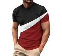 MOKBAY Camiseta Verano Hombre Rebajas Hoy Oferta Flash Vintage Ropa de Trabajo Vino Tshirt Camisa Manga Corta Manga Corta Tecnica con Estampada Camisetas Hombre Vino L
