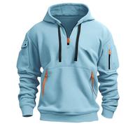 MOKBAY Chandal Hombre Completo Algodon Marca Basicas Sudaderas Originales 4XL Deportes Azul Claro Capucha Jersey Negro con Cremallera Pray Sweatshirt Sudadera Hombre Capucha Azul Claro 4XL