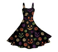 MOKBAY Disfraces Mujer Calabaza Demonio Vampiresa Vestido Negro Halloween Mujer Talla Grande Calavera Vampiro Diablesa Cosplay Vestido Medieval Haloween Disfraz Adulto Halloween Negro XXL
