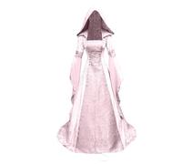 MOKBAY Disfraz Bruja Mujer de Monstruos Cosplay Góticos Terroríficos de Miedo Disfraz Hallowen Rosa Gotico Vestido Medieval Mujer Disfraces Halloween de Vampira Vestido Gotico Rosa M