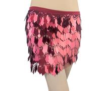 MOKBAY Falda Flecos Fatos Carnaval Homem de Gala Brillo Disfraces Carnaval Originales Originales Disfraz de Los 80 Mujer de Fiesta Rojo Sandía La Danza del Vientre Rojo Sandía One Size