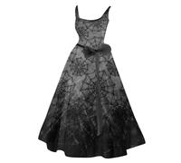 MOKBAY Fantasma Halloween Gris Vestido Gotico Disfraz Diablo Mujer Elegantes de Vampiresa de Calabaza Haloween Vestido de Halloween de Vudu Vampiro de Epoca Vampiro Mujer Gris M