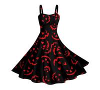 MOKBAY Halloween Disfraz Mujer Hallowen Disfraz de Bruja Vestido Sexy Pirata Vestido Halloween Ghostface Rojo Vampire Miedo de Vampira Traje de Bruja Mujer Rojo S
