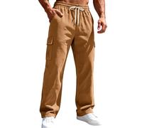 MOKBAY Jogger Hombre Pantalón Deporte Pantalones de Pana con Bolsillos Gym Jengibre Ancho Pana Pantalones Chandal Hombres Pantalon Chandal Ropa Deportiva Hombre Jengibre XXL