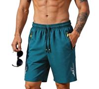 MOKBAY Pantalon Corto, Cortas Shorts Super Rapido Trekking Baloncesto Talla Grande Deportivos Algodón Bañadores Bolsillos Calzones Swim Swimming Calções Desporto Homem, Running Bermuda Hombre, XL