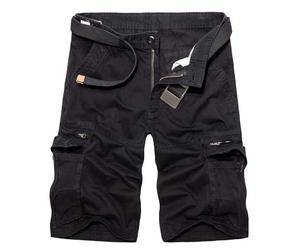 MOKBAY Pantalón Corto Hombre Negro Mens Shorts Rebajas Hoy Oferta Flash Piratas Pantalon Bolsillos Lisas Bermudas Cremallera Bolsillos L Cuerda Pantalones Cortos Algodon Hombre Negro L