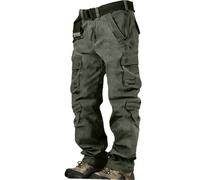 MOKBAY Pantalon de Trabajo para Hombre, Baggy Impermeable Pantalón Cargo, Trabajo Deporte Running Deportivos Tacticos Militar Casual Cargo Caza Trabalho Pantalon Trekking Hombre, 5XL