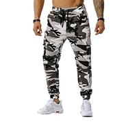 MOKBAY Pantalones Hombre Cargo, Slim Fit Casual Deportivos Deporte Militar Cargo Trabalho Chinos Pantalon Trekking, Running Baggy Senderismo Trekking Pantalon de Trabajo para Hombre, 3XL
