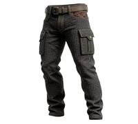 MOKBAY Pantalones Militares Hombre Pantalón Cargo Pantalones Senderismo de Trabalho Ropa de Pantalon Hombre Casual Pana Bolsillos Pantalon Cargo Negro 3XL