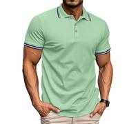 MOKBAY Polos Baratos Verde Claro España Hombre XL Lisas Antisudor Cuello Mao Ofertas Flash Polo Deportes Deportivo Ropa Verano Deportiva Manga Corta Camisetas Tecnicas Hombre Verde Claro XL