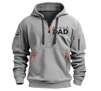 MOKBAY Prenda Homem Capucha Camuflaje Jerséis para Hombre Sweatshirt Homem Media Sudaderas Marca con Cremallera Oversize Gris Claro M Sudadera Deporte Sudadera Hombre Capucha Gris Claro M