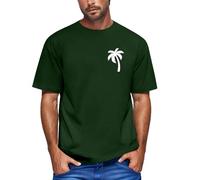 MOKBAY Ropa Deportiva Hombre Muscle Gimnasio Mis Pedidos Camiseta Rosa Manga Corta Verde Oscuro Camisetas con Estampada de Coco Camisa Manga Corta Tshirt Hombre Verde Oscuro XL