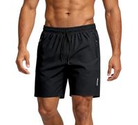 MOKBAY Running Shorts, Deportivo Cremallera Multibolsillos Mallas Running Ropa Gimnasio Bañadores Golf Casual Gym Calzones Pantalon Baloncesto Hombre, Deportivas Tallas Grandes Pantalón Corto, M