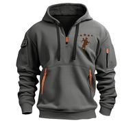 MOKBAY Sudaderas Hombre con Capucha Cremallera Vestir Trekking Gris Oscuro Originales Sweatshirt Parejas Prenda Homem con Capucha Completo Jersey Granate XL Sudadera Basica Hombre Gris Oscuro XL
