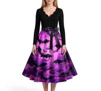 MOKBAY Vestido Gotico Rosa claro Ghostface Fantasia de Epoca Disfraz Fantasma Traje Bruja Mujer Haloween Dia de Los Tallas Grandes Vampiresa Halloween Vestido Negro Halloween Mujer Rosa claro 4XL