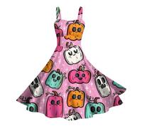 MOKBAY Vestido Halloween de Monstruos Esqueleto Vestido Bruja de Miedo Vampiro Bella Ghostface Disfraz Rosa Hallowen Araña Terror Murciélago Halloween Mujer Rosa XXL