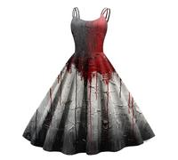 MOKBAY Vestido Negro Halloween Mujer Disfraces Murcielago Witch Ghostface Vestido Gotico Vudu Elegantes Murciélago Hallowen Miedo Fantasma Araña Disfraz Mujer Halloween Sexy Negro M