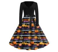 MOKBAY Vestido Negro Halloween Mujer Vampiro Multicolor Fantasia Ghostface Disfraz Ghostface Witch Disfraz Halloween Mujer Sexy Brujo Skeleton Costume Haloween Invierno Vestido Bruja Multicolor 4XL