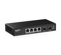 MokerLink 4 Port 2.5Gigabit Ethernet Switch with 2x10G SFP Slot, 4 x 2.5G Base-T Ports Compatible with 10/100/1000Mbps, Mini Size Metal Unmanaged Fanless Network Switch