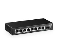 MokerLink 8 Port 2.5Gigabit Ethernet Switch with 10G SFP Slot, 8 x 2.5G Base-T Ports Compatible with 10/100/1000Mbps, Metal Unmanaged Fanless Small Network Switch