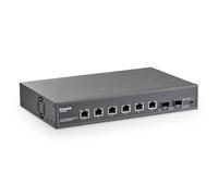 MokerLink 8 Puertos 10Gbps Ethernet Switch con 2x10G SFP+ Slot, 6 Puertos 10G RJ45 Soporte 10G/5G/2.5G/1G Auto-Negociación, 160Gbps Ancho de Banda Plug and Play Desktop|RackMount Switch