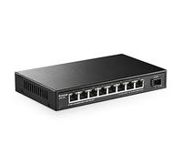 MokerLink 8 Puertos 2.5G Ethernet Switch, con SFP de 10g, Puerto Base-t de 8 x 2.5g, Compatible con 10/100/1000mbps, conmutador de Red sin Ventilador no gestionado de Metal