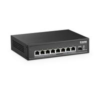 Mokerlink 8 Puertos 2.5G PoE Tubo Switch con 10g SFP + Ranura ieee8023af/at - PoE 135w Mini Tipo de Metal sin Ventilador fácil de administrar conmutador de Red