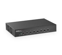 MokerLink Conmutador de fibra no gestionada SFP+ de 8 puertos, ranura SFP 1G/10G, escritorio ancho de banda de 160 Gbps, conmutador de red de montaje en rack
