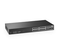 MokerLink Conmutador Ethernet administrado 2.5G de 16 puertos con 2x10G SFP, 16x2.5G Base-T, admite LACP/VLAN/QOS/IGMP, conmutador de red RackMount sin ventilador gestionado por web metálico