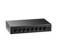 MokerLink Conmutador Ethernet Gigabit de 8 puertos, 8 puertos de 100/1000 Mbps, divisor de red en casa, mesa de metal y montaje en pared