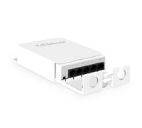 MokerLink Conmutador / Extensor PoE 5 Puertos, IEEE 802.3 AF/at/BT repetidor PoE 90W, 10/100Mbps, 1 PoE en 4 PoE out, Montaje en Pared Resistente al Agua PoE Passthrough Switch