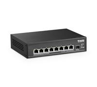 MokerLink Conmutador PoE 2.5G de 8 Puertos con Ranura 10G SFP+, 8 Puertos 2.5G, 100/1000 Mbps compatibles, IEEE8023af/at PoE 120W, Conmutador de Red pequeño sin Ventilador de Metal no ingerido