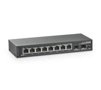 MokerLink Ethernet Switch 2.5G 8 Puertos con Ranura SFP 2x10g, 8 Puertos Base-t 2.5G, aislados VLAN, Metal no gestionado, sin Ventilador Pequeño conmutador de Red