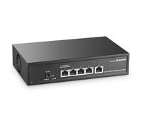 MokerLink Interruptor administrado de 5 puertos 10Gbps, 5x10G puertos Ethernet RJ45, 10G/5G/2,5G/1000M/1000Mbps, ancho de banda 100Gbps, conmutador de red gestionado web L2 metálico