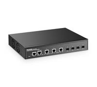 MokerLink Interruptor Administrado De Red De 8 Puertos 10G, 4 Puertos Ethernet RJ45 De 10G, 4 Ranuras SFP+, Gestión L3 Web/CLI, Carcasa De Metal, Para Escritorio O Montaje En Pared