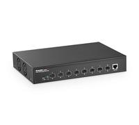 MokerLink Interruptor de fibra gestionada SFP+ de 8 puertos 10G, ranura SFP 1G/10G, gestión L3 Web/CLI, escritorio de ancho de banda de 160 Gbps, interruptor de red de montaje en rack