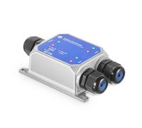 MokerLink IP67 al Aire Libre de 3 Puertos Gigabit PoE Extender, IEEE802.3af/at/BT PoE 90W, 10/100/1000Mbps, 1 PoE en 2 PoE out, Montaje en Pared de Metal Resistente al Agua PoE Passthrough Switch